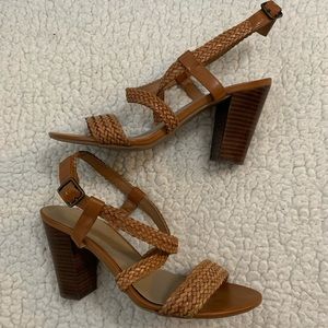 Braided Strap Chunky Heels